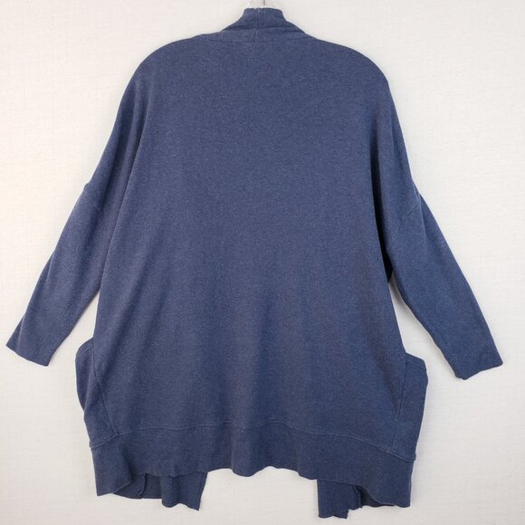 Pact Airplane Cardigan Organic Cotton Navy Blue Pockets size XS/S Travel Lounge - Picture 8 of 12